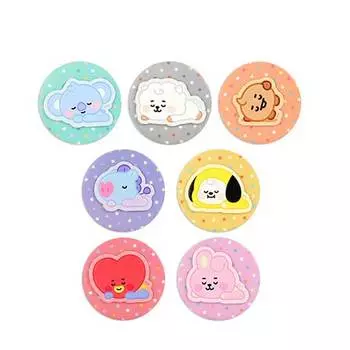 MONOPOLY X BT21 Baby Кожаное накладное зеркало с карманом 1шт. RJ