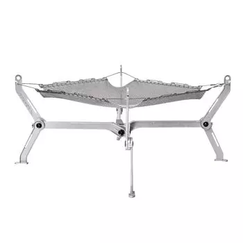 MONORAL Компактная сетчатая подставка для костра Проволочный каркас Прочная Большая вместимость (Нагрузка 10 кг) MT-0118 (большой) серебряный