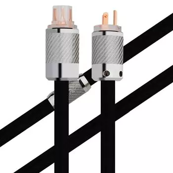 Monosaudio 10AWG HiFi аудио кабель питания Чистая медь 3-контактный усилитель кабель питания Корпус из углеродного волокна Красный штекер из чистой меди Аудио шнур питания Аудио питание