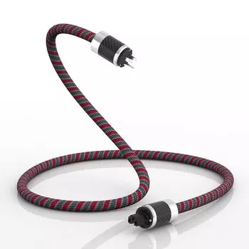 Monosaudio 12AWG HiFi Audio Power Cable Pure Copper 3 Pin AC Power Cable IEC320 C13 Connector Rhodium Plated Power Plug Improve Audio Sound Quality