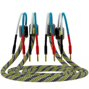 Monosaudio 9AWG HiFi акустический кабель пара акустический кабель с позолоченным банановым штекером аудиокабель питания высокой чистоты OFC 4 штекера на 4 штекера аудиодинамик