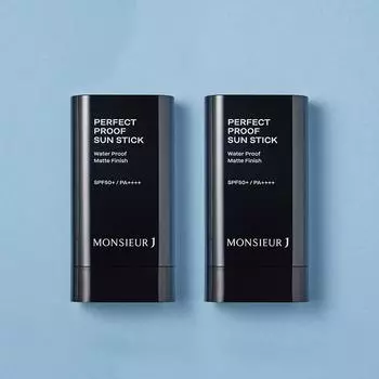 Monsieur J Perfect Водостойкая маслостойкая бумажная солнцезащитная палочка 18,5 г SPF50+ PA++++ 1, 2, 18,5 мл