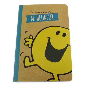 Monsieur Madame [P8949] - Блокнот A6 в мягкой обложке Monsieur Madame (Mr Happy) - 14,5x9. 5см