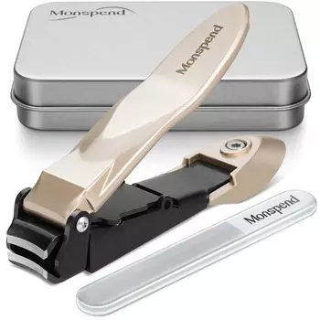 Monspend Nail Popularity Nail High Class Nail Clippers Nail Made of Stainless For Hands and Nail Case Included Clippers, Ranking, Clippers, [Splatter