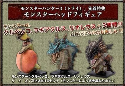 Monster Hunter 3 bonus Head (Try) First-come-first-serve “Monster Figure”