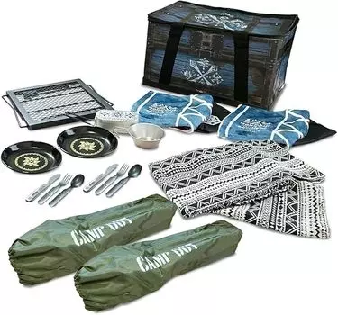 Monster Hunter Camp Supplies Box Camping Equipment Blanket Tables Chair Folding Tableware Monster Hunter Collaboration Captain Stag