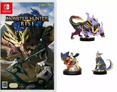 Monster Hunter Rise -Switch + [набор amiibo 3 типа Monster Hunter Rise] Магай Магадо + Отомо Айру + Отомо Гарук ([Бонус ограниченного количества] [Отомо Гарук]