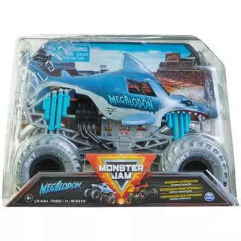 Monster Official Megalodon Monster Collector Diecast Kids Toy для мальчиков от 3 лет и старше Jam, Truck, Vehicle, 124 Scale,