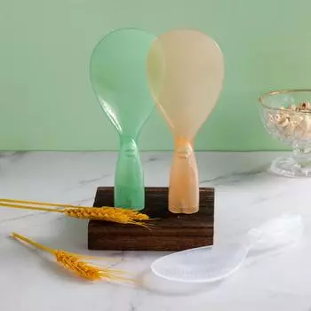 Monster Rice Spoon Can Stand Upright New Little Translucent Rice Spoon Cute Household Spoon Rice Not Sticky Electric Cooker зелёный