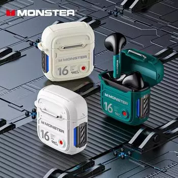 Monster XKT16 Bluetooth 5.3 Наушники Беспроводные наушники Геймерская гарнитура TWS Спортивные наушники с шумоподавлением