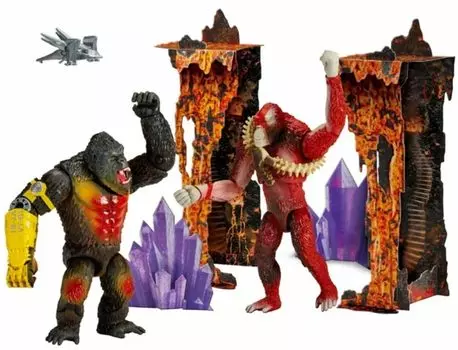 Monsterverse Godzilla x Kong New Empire Playmates Basic Action Figure 2 Pack Kong VS Scar King Movie 2024 Товары New Empire GxK [Предмет]