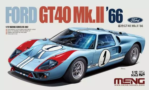 Mont Model Ford GT40 1966 Пластиковая модель MRS002 1/12 Mk.2