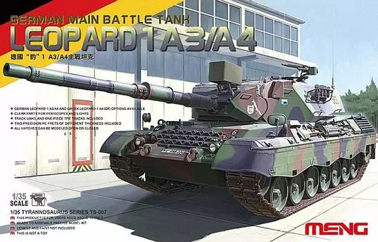 Mont Model German Federal Army Main Battle Tank Leopard 1 Plastic Model 1/35 A3/A4
