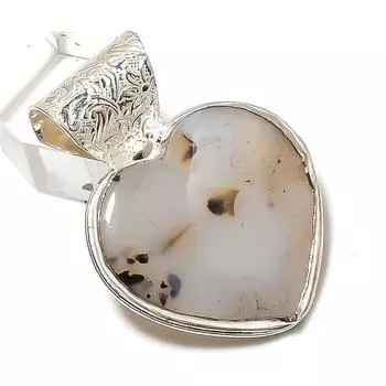 Montana Agate Gemstone Handmade 925 Sterling Silver Jewelry Pendant 1.81 s7h18