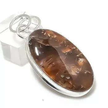 Montana Agate Gemstone Handmade 925 Sterling Silver Jewelry Pendant 2.01 e8w58