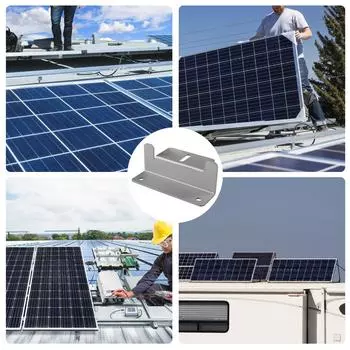 Монтаж солнечной панели Z-образный кронштейн Алюминиевые коррозионностойкие конструкции для установки на крышу прицепов и лодок 4PCS