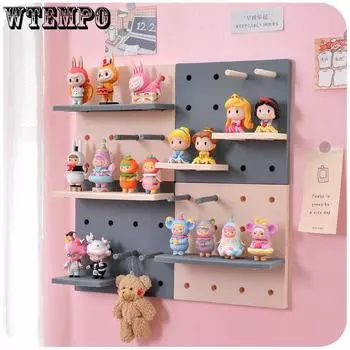 Монтажная настенная доска с отверстиями, настенная полка, вешалка для перфорации, книжная полка, полки для дисплея, подставка, стол для спальни, настенный держатель для хранения белый