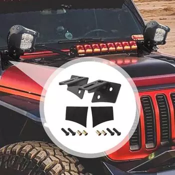 Монтажные кронштейны для петель лобового стекла 1 пара кронштейнов для внедорожных транспортных средств для монтажа навесного светильника на стойке капота рабочего света