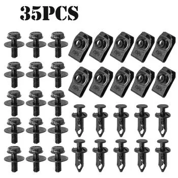 Монтажный комплект поддона под крышкой двигателя, болты корпуса щитка для Nissan Qashqai чёрный