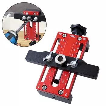 Монтажный шаблон для дверцы шкафа Монтажный шаблон для дверной панели с прочной опорой Фиксатор Зажим Направляющая для сверления с дюбелями Локатор 1pc