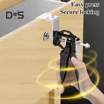 Монтажный зажим для передней панели ящика, зажим для фиксации ящика, нержавеющий, универсальный, простой в использовании, регулируемый, устойчивый, мебельный столярный зажим чёрный