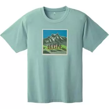 MONTBELL SS25 Японская футболка с принтом, быстросохнущая, дышащая, с защитой от УФ-лучей, для бега, кемпинга, для поездок на работу, унисекс, темно-серая M