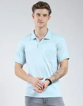 Monte Carlo Mens Solid Collar Neck Tshirt M