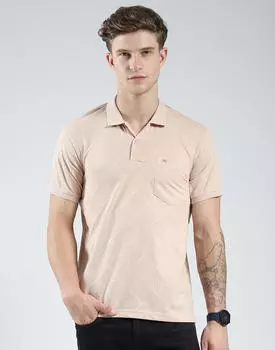 Monte Carlo Mens Striped Collar Neck Tshirt M