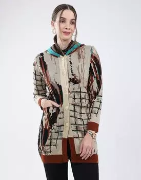 Monte Carlo Women s Hooded Neck Full Sleeve Cardigan M