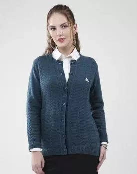 Monte Carlo Women s Round Neck Full Sleeves Cardigan M