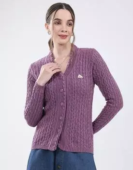 Monte Carlo Women s V Neck Full Sleeve Cardigan L
