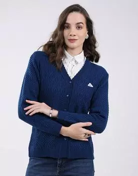 Monte Carlo Women s V Neck Full Sleeve Cardigan 2XL