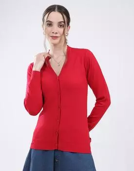 Monte Carlo Women s V Neck Full Sleeve Cardigan M