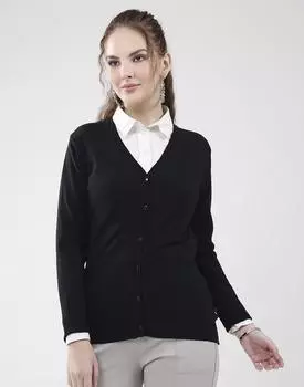 Monte Carlo Women s V Neck Full Sleeves Cardigan L
