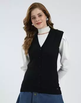 Monte Carlo Women s V Neck Sleeveless Cardigan M