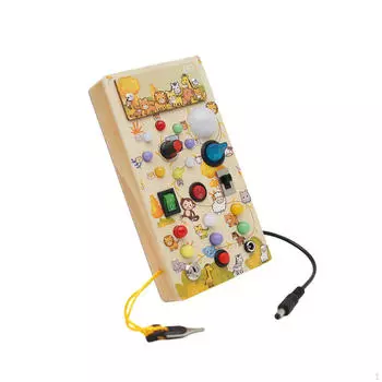 Монтессори-бизиборд со светом, деревянная сенсорная игрушка, детские игрушки для путешествий на самолете для вечеринки sea