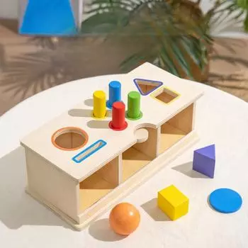 Монтессори детский сад 1-3 года деревянные учебные пособия геометрические фигуры когнитивная наука орган игрушки