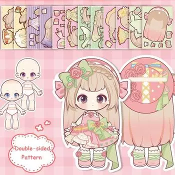 Монтессори DIY бумажная кукла игрушка ручной работы тихая книга игрушки Додо Книга подвижные шарнирные бумажные куклы дети A