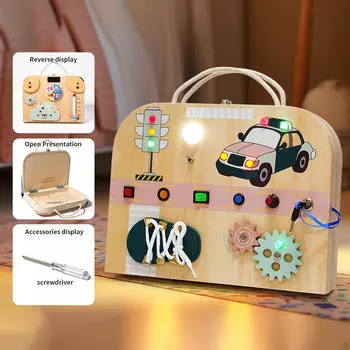 Монтессори-доска для малышей, обучающая рождественским подаркам, открывающаяся сенсорная игрушка