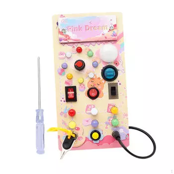 Монтессори-доска с подсветкой, деревянная сенсорная игрушка, обучающие пособия, детские игрушки для путешествий, 8 светодиодов для With screwdriver