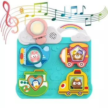 Монтессори-игра для детей, познавательная игра на сопоставление со звуком, обучающая игра на интеллект, ранние развивающие музыкальные игрушки, головоломки синий