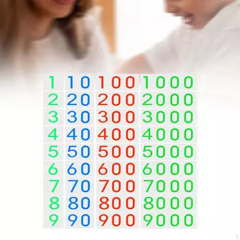 Монтессори Карточки с числами Математические игры Обучающие игрушки Образовательные материалы 1-9000 для дошкольников
