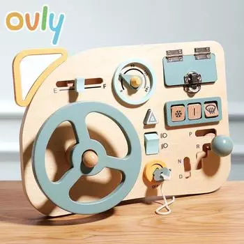 Монтессори Раннее образование Рулевое колесо Моделирование Бизиборд Детский игровой домик Обучение вождению Развивающие деревянные игрушки