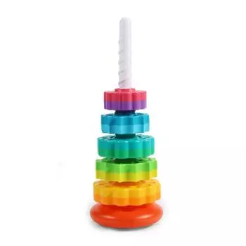 Montessori Rotating Screw Bolt Toys Perception Training Stacking Rainbow Tower Infant