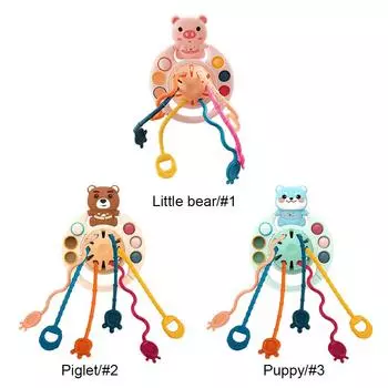 Монтессори Тяни Струны Сенсорные Игрушки Легкий Силикон Безопасен Для Детей Подарки pig