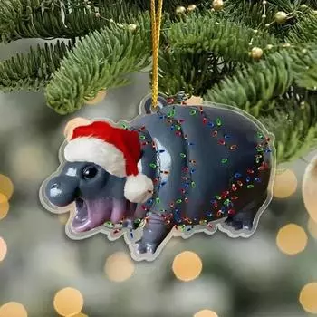 Moo Christma Deng Hanging Piece Cute Cartoon Christmas Tree Decoration Decoratio Style B