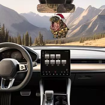 Moo Deng Sun Catcher окрашенный акриловый оконный подвесной орнамент в виде шапки Санты в виде бегемота 8cm