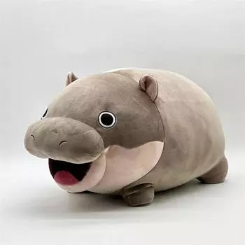 Moo Deng The Hippo Plush Doll Милая кукла-гипмей-гиппопотам Bouncy Pig Plush Doll S серый