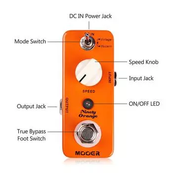 Mooer Ninety Orange Micro Mini Аналоговый Фазер Педаль эффектов для электрогитары True Bypass оранжевый