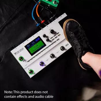 MOOER Педаль эффектов гитары Динамик Моделирование гитары Встроенный эффект MIDI-интерфейс с 60 барабанами UK Plug белый